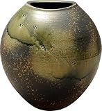 信楽焼 へちもん 花瓶 灰釉印華 1-2596