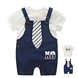 【SEBLES】ベビー 赤ちゃん 半袖 ラウンドネック シャツ Tシャツ オーバーオール セット カジュアル 0歳 1歳 2歳 3歳 ソフト コットン(タイプD,73)