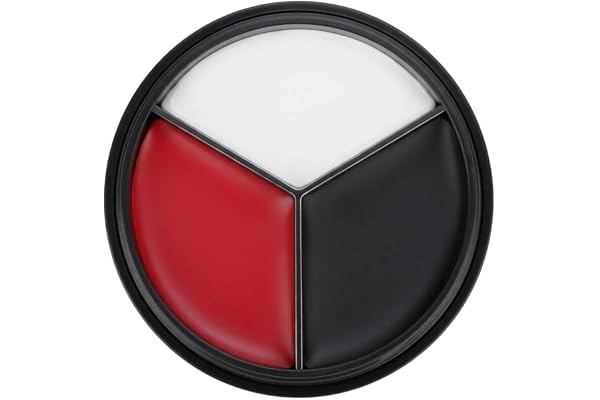 MPI-TOSZH フェイスペイント 3色セット (ブラック/レッド/ホワイト) 油性 防水 ボディペイント ドーラン 安全無毒 高発色 ハロウィン コスプレ マタニティ