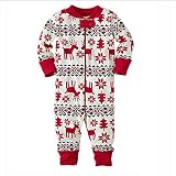 バスローブ クリスマス親子スーツプリントホームサービスパジャマツーピーススーツ ( Design : Baby , Size : 3M )