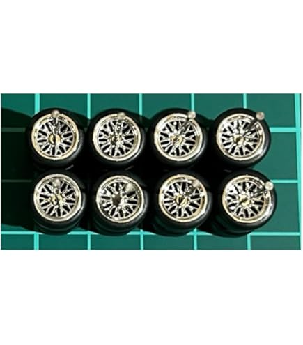 1/64 ミニカー 高質品なホイール 4台分セット Amazon | 1/64 カスタム ホイール 4台分 シルバーメッキ仕様