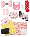 人気5ブランド(エクスプレナード1点、ラヴィ2点、ラヴィNewYork4点、マンディ2点、ミキハウス1点)豪華10点 ギフトセット リボンハートセットレッドフリルドット a444