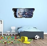 48 " Space Ship WindowインスタントView Space Station Orbit Planet宇宙船# 1デカール壁ステッカー子供ベビールームホーム壁画アート飾りグラフィックL