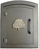 Qualarc MAN-1404-BZ Manchester Column Mount Mailbox With "Decorative Oak Tree Logo" In Bronze [並行輸入品