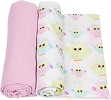 miracle ware ミラクルウエア Muslin Swaddle Blanket 2pk モスリンブランケット2枚セットOwls オウル
