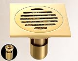 langpai Drainer正方形シャワー床ドレインwith Removable Strainer tile-inデザイン4 x 4インチ Deep water