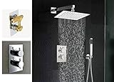 Homedec Thermostatic Mixer壁マウント雨シャワーヘッドハンドシャワーボディスプレーシャワーセット