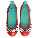 CHOOZE チューズ バレエフラットシューズ Dream POP Red (2Y(21.6cm))