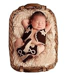 Baby Handmade Crochet Knit Cowboy Hat Boots Photography Prop Costume Set (Style 1) by Shiny Star
