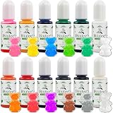 Biutee レジン用着色剤 10ml 12本入り 二液性レジン液 透明感 エポキシ樹脂 スティック付き 基本12色 よく発色 手芸 天然素材 レジン液 着色剤 セット