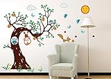 Pop Decors PT-0048-2-Va Beautiful Wall Decal Woodland in The Morning [並行輸入品]