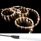 WYZworks暖かいホワイトpre-assembled LEDロープライト – 2ワイヤクリスマスHoliday Decorationインドア/アウトドア照明| UL & CSA認定 10 ft A