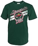 NHLミネソタワイルドメンズNationalホッケーリーグ半袖Tシャツ、ダークグリーン、X Large