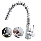 キッチン水栓　キッチン蛇口　シャワー　混合水栓　キッチン用水栓　シングルレバー　混合水栓　360回転　ホース引き出し式　シャワー　ホース付き