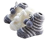 (リアルスタイル)Real Style 靴下 ベビー 幼児 キッズ もこもこ 子供 赤ちゃん 新生児 お祝い 出産 かわいい キャラクター ソックス 滑り止め付 3足 セット 女の子 男の子 冬 暖か