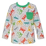 2017年 春物 アンパンマン 天竺 フェイス総柄プリント 長袖Tシャツ ANPANMAN 首周り-グリーン◇95cm