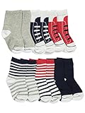 Luvable Friends Baby Boys ' "ストライプ& Laced " 6パッククルーソックス