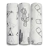 Muslin Baby Swaddle Blankets Aimotec 47 X 47 Soft Cotton Swaddle Blankets - Baby Shower Gifts - Perf