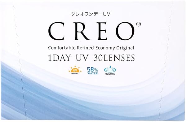 CREO クレオワンデーUVモイスト 30枚 1箱 (1日使い捨て コンタクトレンズ )【BC】8.7 【PRW】-3.00 - 1