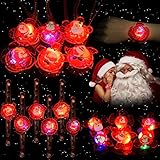 【50％off！】LEEHUR クリスマスおもちゃ 光る指輪 ブレスレット ネックレス 18点セット 回転可能 ハンドスピナー版 フラッシュ