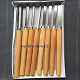 8 ピースの木製ハンドルを旋盤のたがね、木工旋盤工具セット