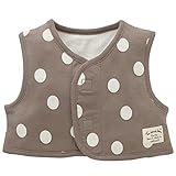 西松屋 [EFD] スムース裏パイルベスト（水玉柄） 【新生児50-70cm】