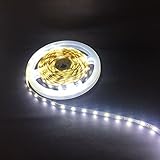 SMD2835 Pure White 6000K LED Light Strip 16.4ft(5M) 300LEDs/reel DC12V Waterproof SMD Flexible Ribbo