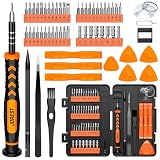JOREST 59pcs 精密ドライバーセット, ポータブルDIY工具, Torx T5 T6 T7 T8 T9 T10 T15，星型/三角/Y型/プラスネジ ドライバー Y000/Y00/Y0,P2/P5等,とるくすドライバーセットはに適していますiphone拆解、Macbook、Switch修理、PS4/PS5本体拆机、Xbox、ipad、ラップトップ、PC、眼鏡、腕時計、工具家庭用等
