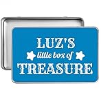 Luz 's Little Treasure :小さな長方形のボックスストレージTin No Size グレー