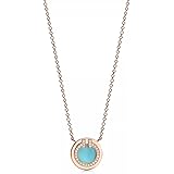 [ティファニー] TIFFANY Tシリーズ ダイヤモンドターコイズリングネックレス18kローズゴールドゴールドトレンドペンダントネックレス[並行輸入品]