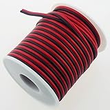 RGBSIGHT 40FT 18 Gauge Single Color LED Strip Extension Cable 18AWG 2pin 2 Color Red Black Stand Wir