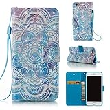 Jansuke iPhone 6 Plus/6S Plus ケース カバー バンパー 手帳型 3D 合皮 PU レザー ストラップ付き アートデザイン 色鮮やか 図柄 お洒落 便利 な book ca