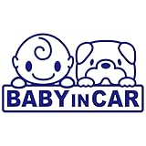 Sticker Shop Haru BABY IN CAR 赤ちゃんとパグ 青