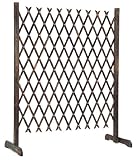 タカショー 伸縮焼磨きフェンススタンド式 120×150