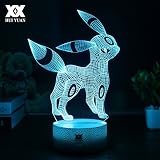 usxiaobidengクリエイティブPokemon 3dランプVisual Illusion USB Cartoon Night Light LED 7色スリープテーブルランプ子供クリスマスギフト 