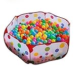 Qiyo ( TM )折りたたみ式六角ドット柄Play Tent withバスケットボールhoop- Kids Pit BallsプールインドアとアウトドアBaby Toys ( 47.2-inch 