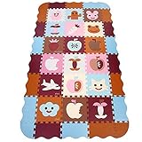 パズルマット床Kids Playカーペットタイル – Babyフォームパズル、Extra Thick非毒性クロールマットfor Tummy Time ?40個?GREAT for Children P