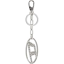 DIESEL (ディーゼル) Holy-C キーホルダー ブラック HOLY-C Metal keyring with logo plaque｜ブラック｜ウィメンズ