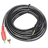 KAUMO RCA(赤白オス) 3.5mmステレオミニ(オス) 変換ケーブル 4.5m 金めっき端子