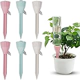 自動給水キャップ 自動給水器 6個セット 自動水やり器 植物自動じょうろ 散水 水やり 水遣り器 挿すだけ 各サイズペットボトル対応 園芸 植物 盆栽 野菜 留守に適用