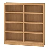 白井産業 木製 本 棚 高さ90 幅75 奥行19 cm オーダーメイド 置きたい場所ピッタリに作れる 収納 ナチュラル オーク 棚板6枚 (タナリオ TNL-EM9075ATF2NC0)