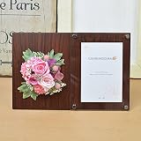 〔エルフルール〕掛け置き2wayタイプ フォトフレーム プリザーブドフラワー アレンジ カラー：ピンク 結婚祝い 誕生日 記念日 出産祝い プレゼント フラワーギフト