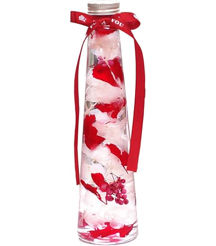 Amazon｜開運ハーバリウム 風水 カラー (レッド 赤) バラ 丸瓶