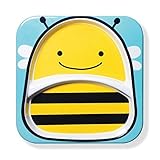 Skip Hop Baby Zoo Little Kid and Toddler Melamine Feeding Divided Plate Multi Brooklyn Bee [並行輸入品]