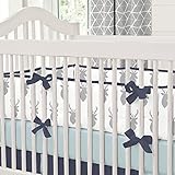 Carousel Designs Silver Gray Deer Head Crib Bumper by Carousel Designs