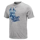 MLBニューヨークヤンキースメンズBat BoyスチールHeather Short Sleeve Basic Tee by Majestic ( Steel Heather、ミディアム）