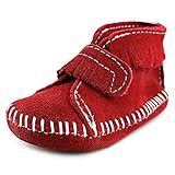 (ミネトンカ) Minnetonka Vel Front Strap ベビー 米国 3 レッド モカシン [並行輸入品]