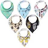 Baby Bandana Drool Bibs - Cute Unisex Design for Boys and Girls 100% Organic Cotton for Drooling and