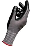 MAPA Ultrane 553 Nitrile Palm Coated Glove, Work, 9-1/4 Length, Size 8, Black (Bag of 10 Pairs) by M