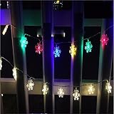 イルミネーション LED ライト スノーフレーク 10メートル 100ライト 電飾 イルミネーション バレンタイン 結婚 飾り クリスマス ツリー hibote
